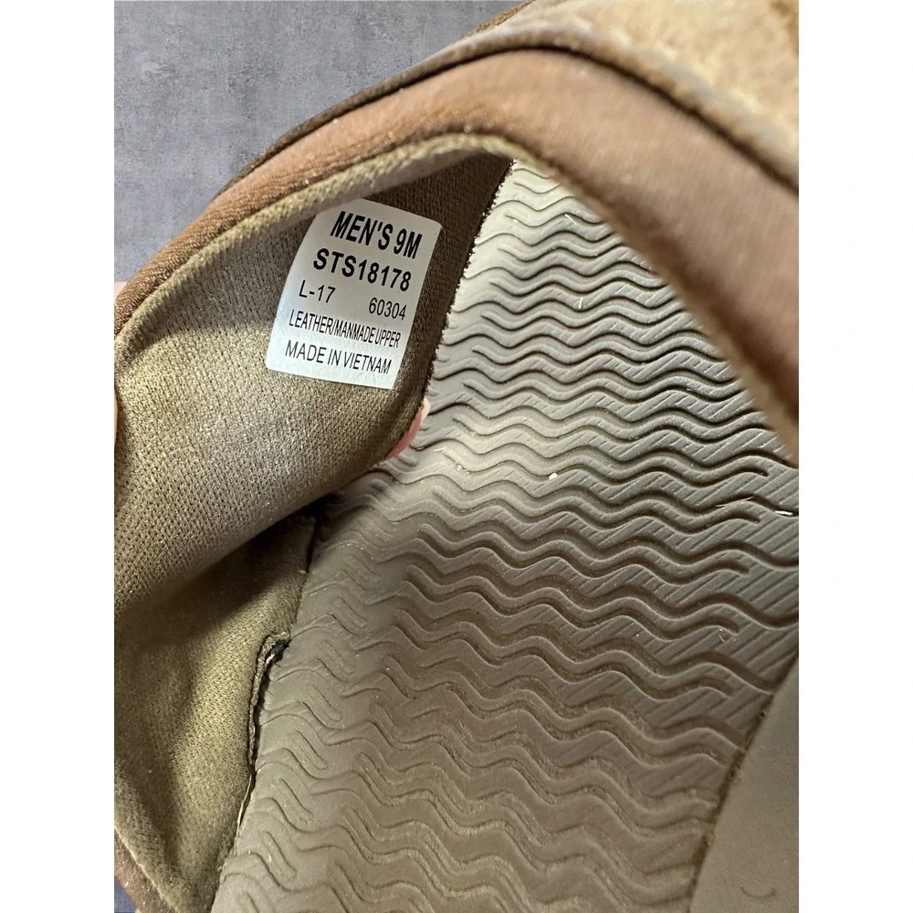 Sperry Top-Sider Thong Sandals Mens 9 Brown STS18178 Leather Flip Flops